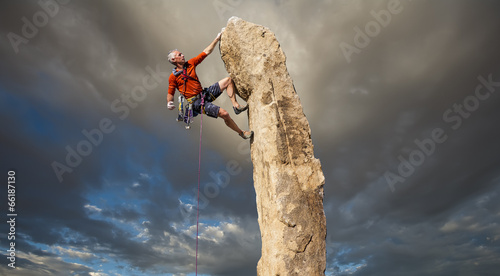 Climber on the edge.