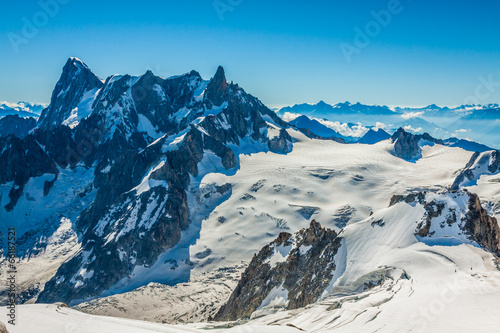 Mont Blanc mountain massif summer landscape(view from Aiguille d © Lukasz Janyst
