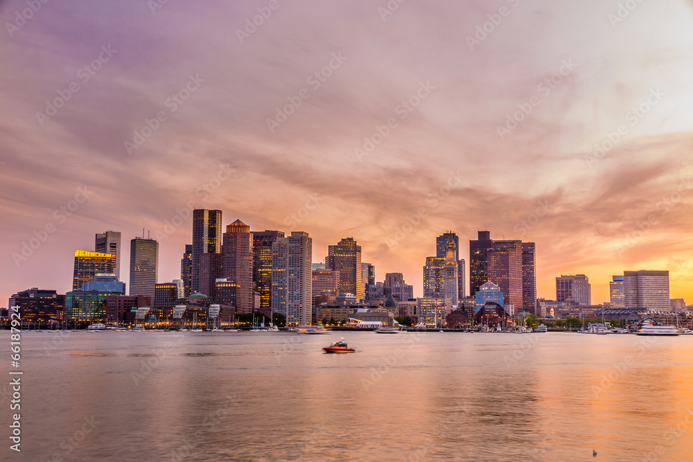 Boston downtown skyline panorama Boston downtown skyline panorama
