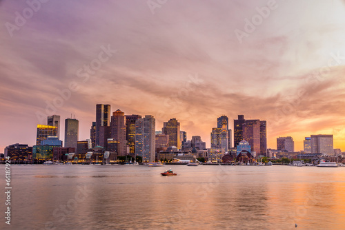 Boston downtown skyline panorama