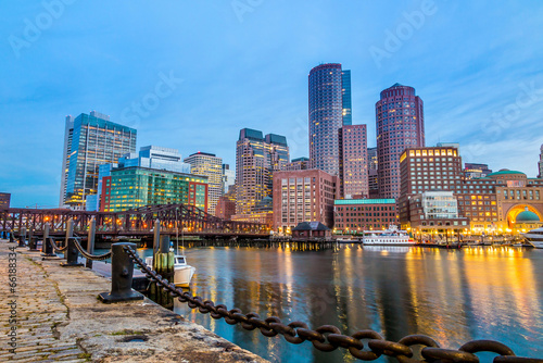 Boston Harbor and Financial District