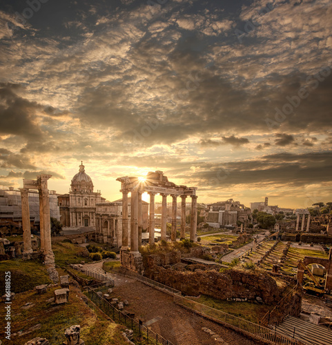 Famous Roman ruins in Rome, Capital city of Italy