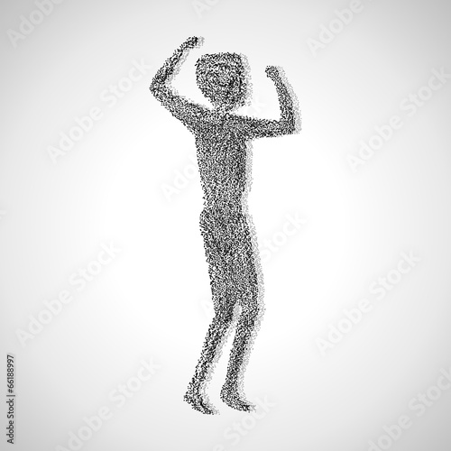 Successful Athlete - Isolated On Gray Background