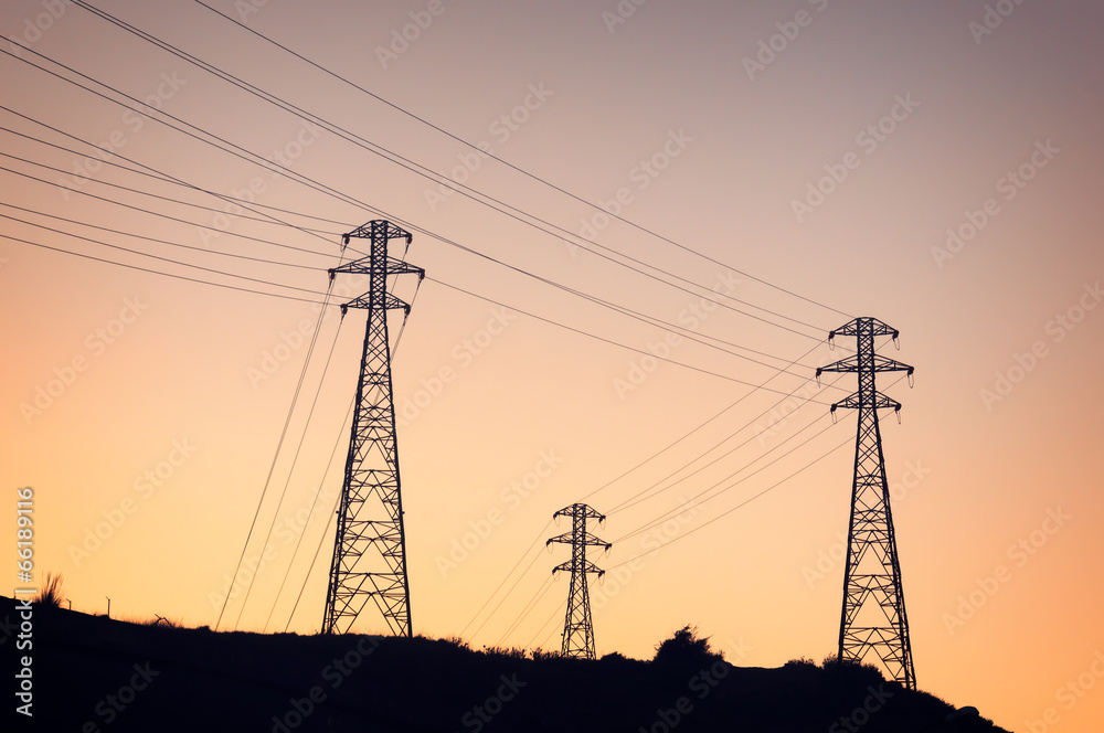 Fototapeta premium High voltage transmission towers