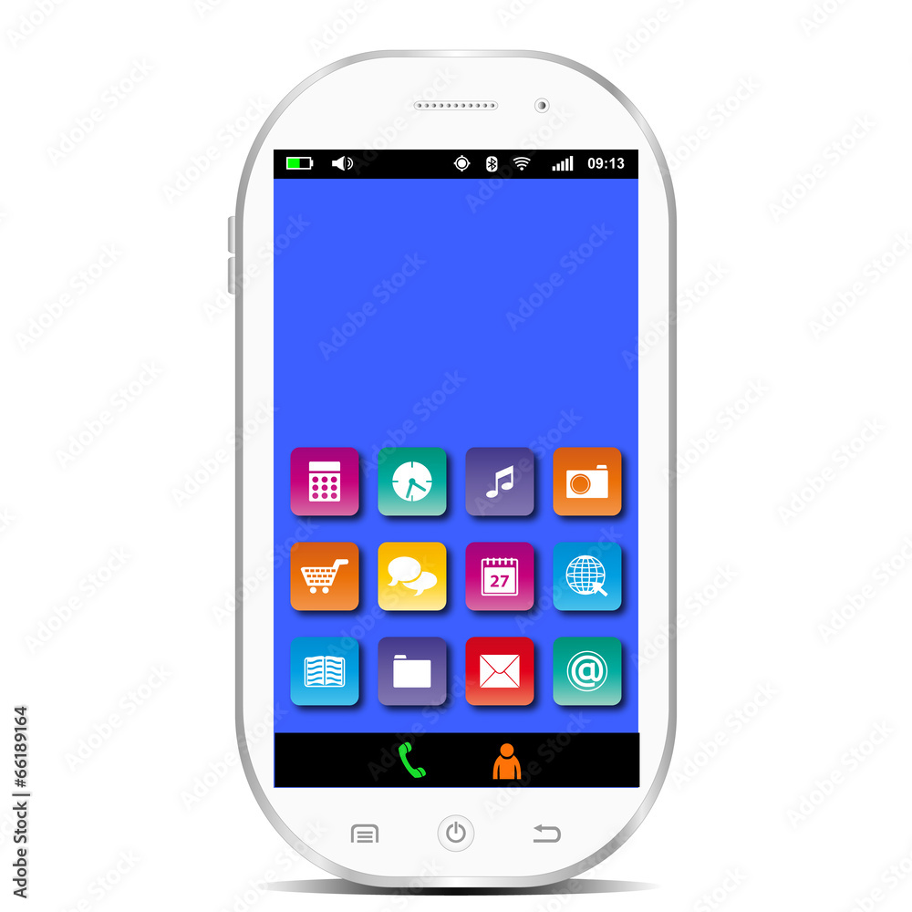 Weißes Smartphone Weißes Smartphone