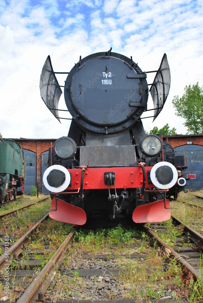 Naklejka premium Lokomotywa retro