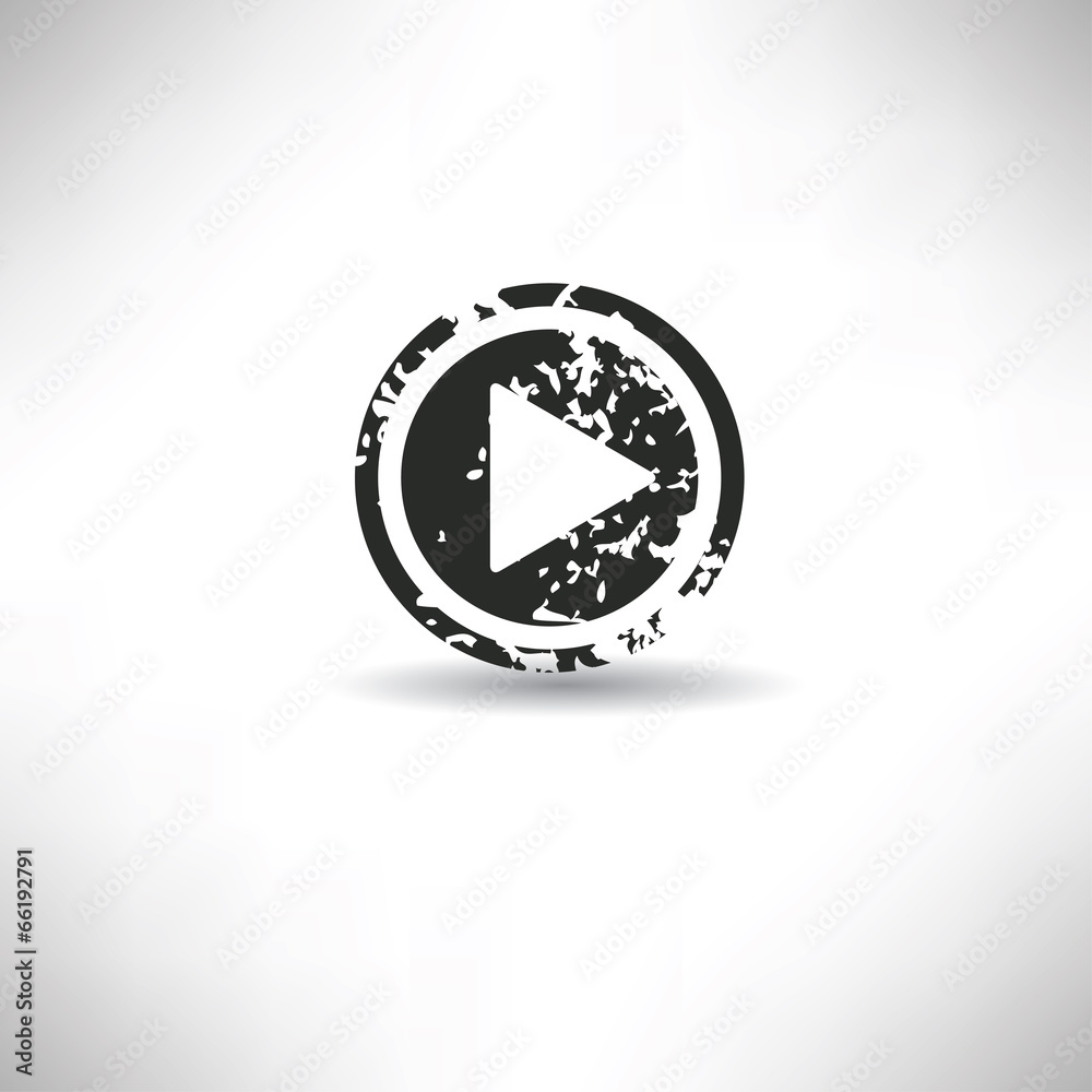 Play symbol,grunge vector Play symbol,grunge vector