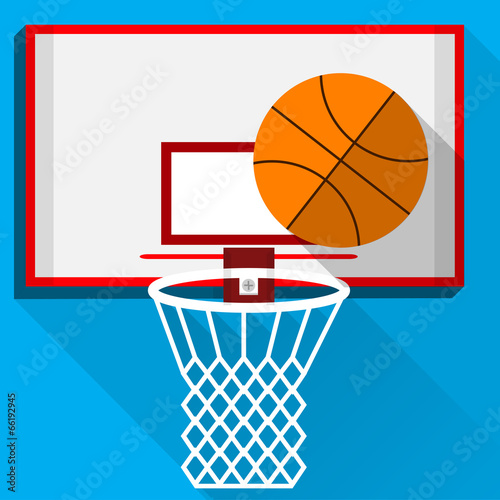 Flat vector illustration of play basketball
