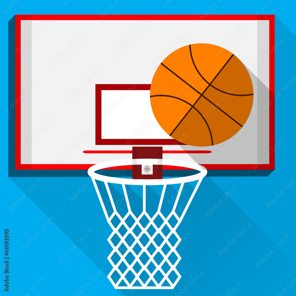 Flat illustration of play basketball