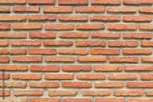 Texture of Old Red Brick Wall Background