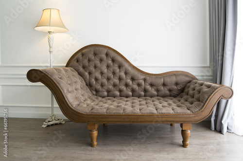 brown sofa with luxurious look