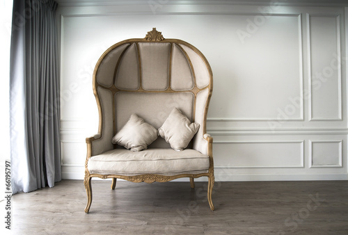 Brown sofa with luxurious look