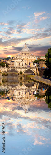 Basilica di San Pietro with bridge in Vatican, Rome, Italy © Tomas Marek