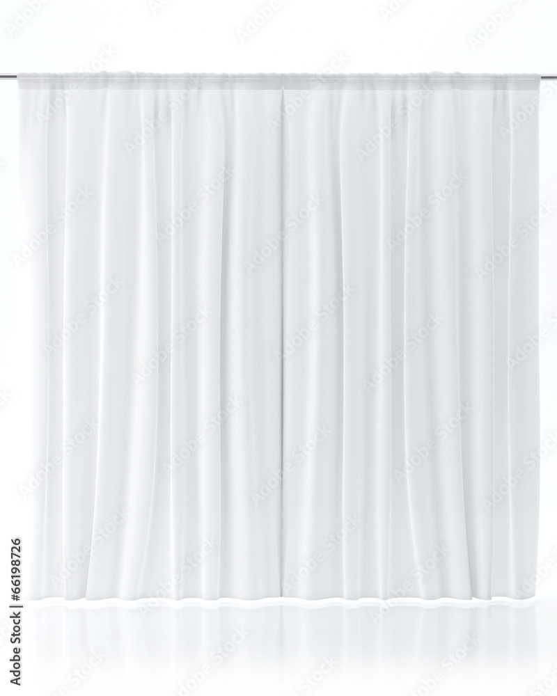 Obraz premium White Curtain Isolated On White