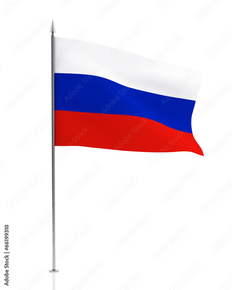 Russian Flag Isolated on White Russian Flag Isolated on White