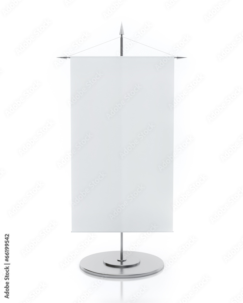 Blank Table Flag Isolated on White Background