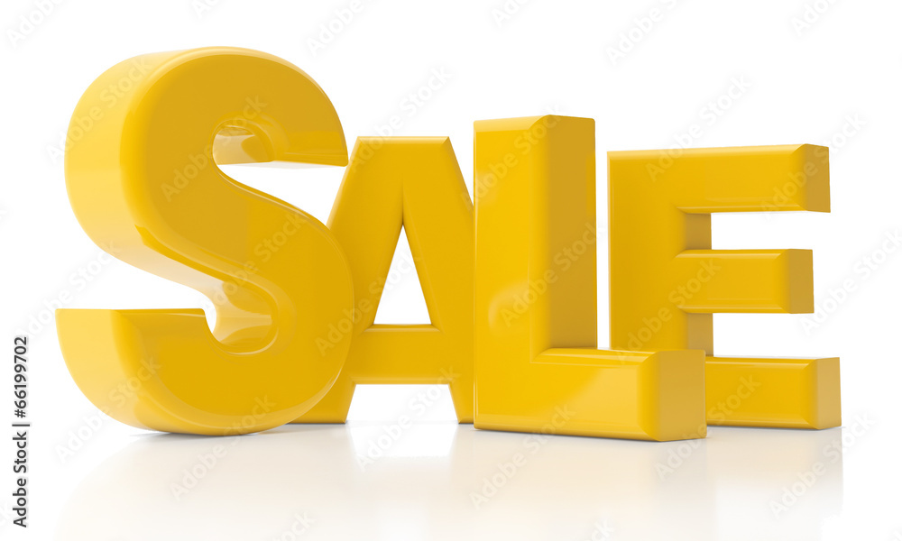 Word Sale Written by Yellow Letters Isolated Word Sale Written by Yellow Letters Isolated