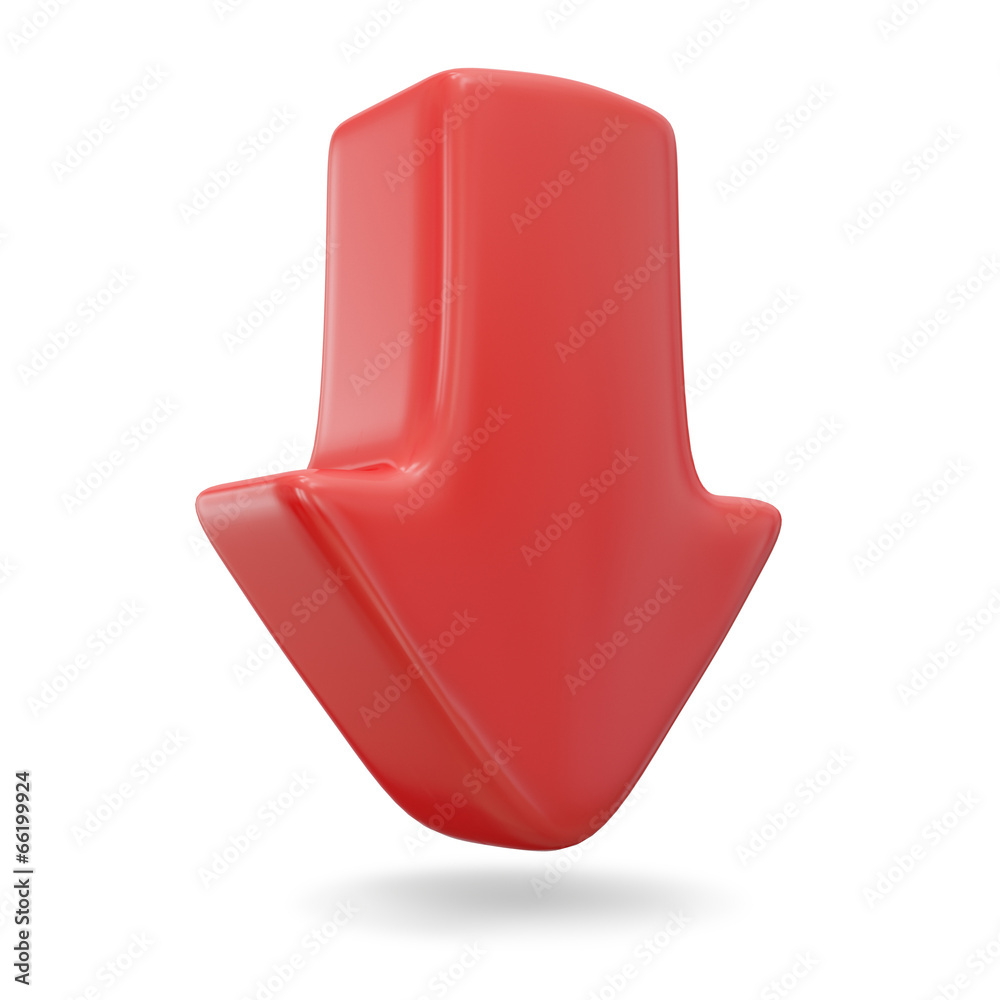 Red Arrow Isolated on White Background Red Arrow Isolated on White Background
