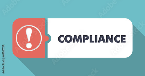 Compliance on Blue in Flat Design.