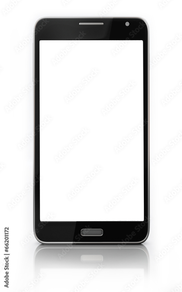 Smart Phone Blank Touch Screen Isolated on White Background Smart Phone Blank Touch Screen Isolated on White Background