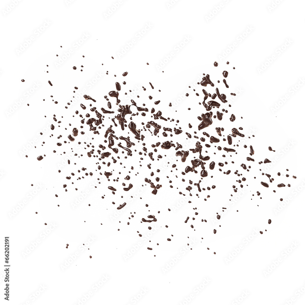 Chocolate Splash Isolated on White Background Chocolate Splash Isolated on White Background