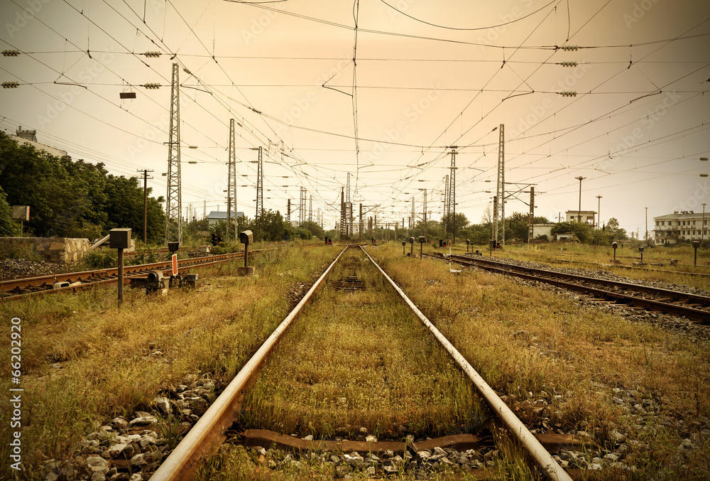 Naklejka premium The way forward railway