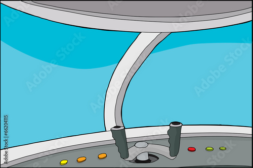 Cartoon Vehicle Cockpit