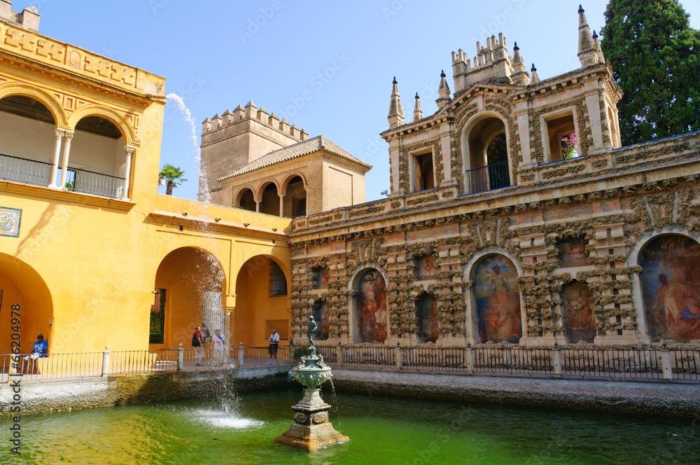 The Reales Alcazares in Sevilla, Spain