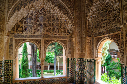 Obraz na plátně Leones at the Palacio de la Alhambra in Granada, Spain