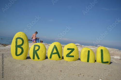 Brazil, yellow stones composition, souvenir