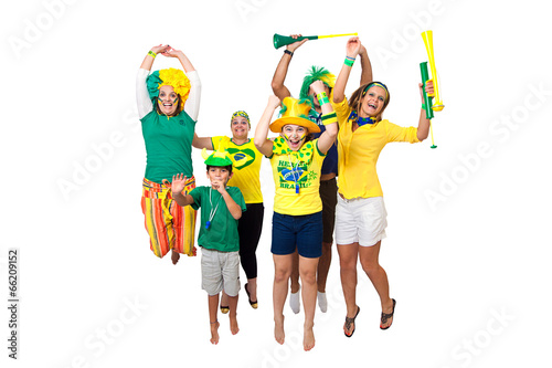 Brazilian fans celebrating