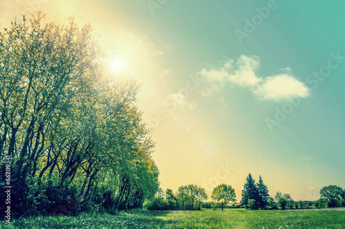 Sunrise on a countryside landscape