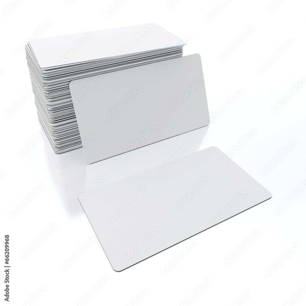 Blank Business Cards on White Background Blank Business Cards on White Background