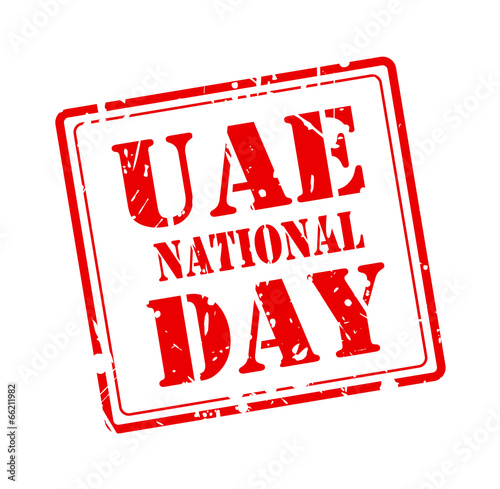 UAE NATIONAL DAY on grunge red stamp