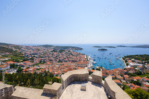 Cityscape of Hvar in Croatia