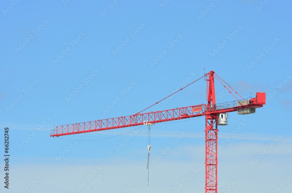 Large red construction crane Large red construction crane