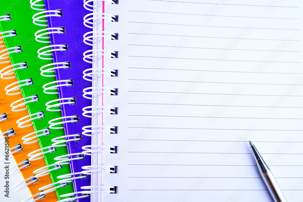 open blank paper page in notebook open blank paper page in notebook