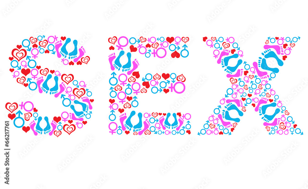 Sex Text Various Symbols White Sex Text Various Symbols White