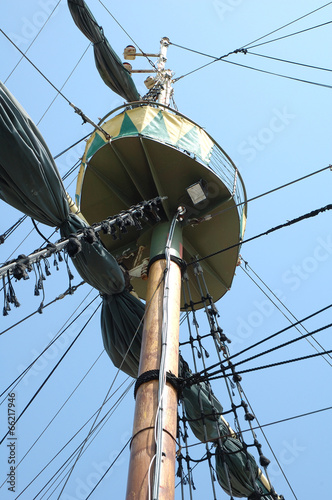 Mast on sailing vessel