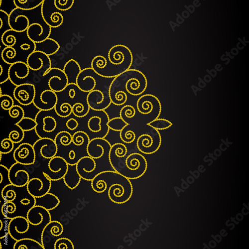 Stylish golden background with copy space