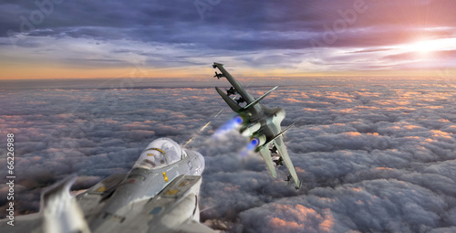 Fototapeta Naklejka Na Ścianę i Meble -  aircraft fight