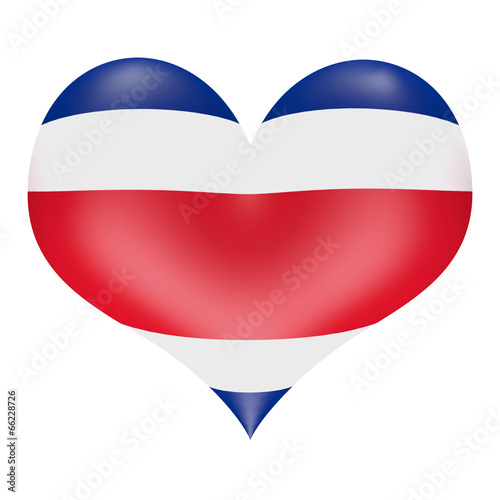 Costa Rica flag in 3D heart shape Free Download Costa Rica flag in 3D heart shape - GFXLoad