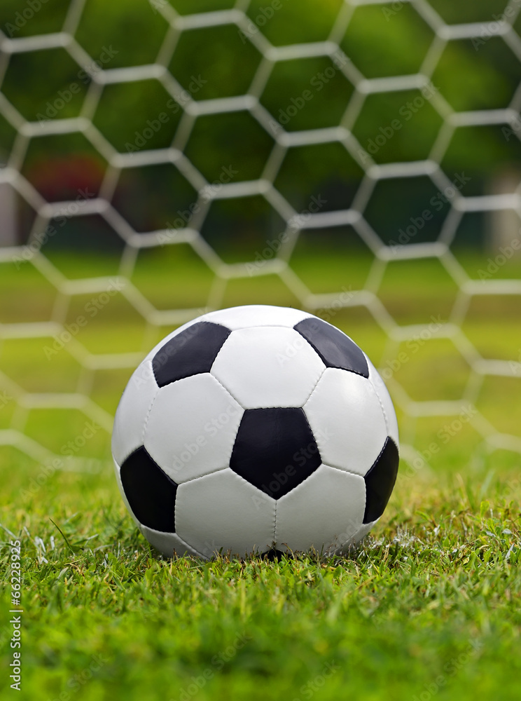 Leather soccer ball