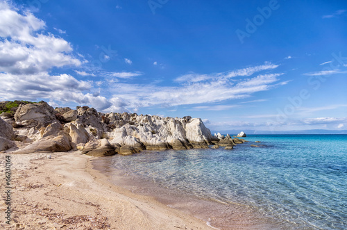 Small secluded beach in Sithonia, Chalkidiki, Greece