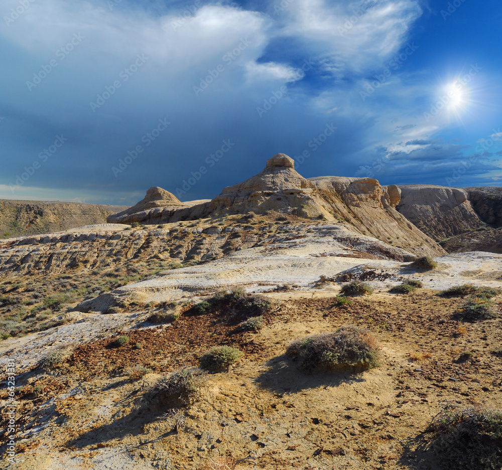 cliffs of the mountains Shalkar-Nura cliffs of the mountains Shalkar-Nura