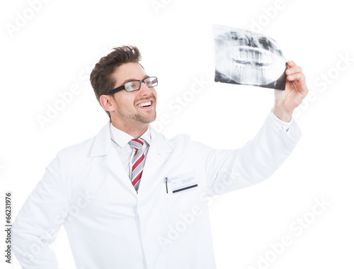 Doctor Examining Dental X-Ray