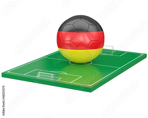 Ballon Allemagne sur terrain de football