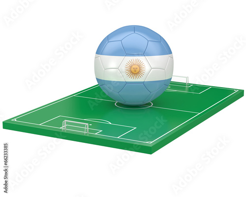 Ballon Argentine sur terrain de football