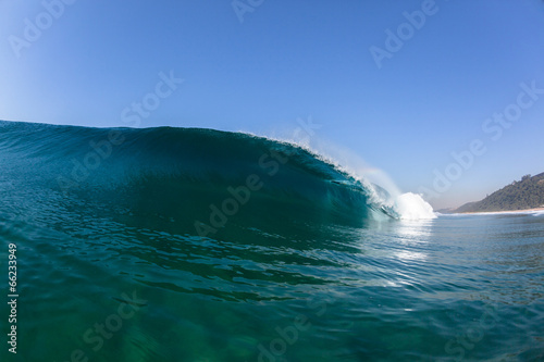 Blue Ocean Wave Swimming