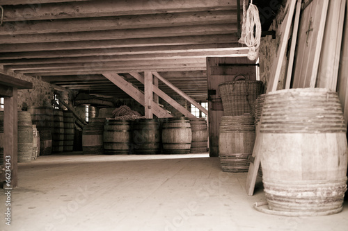Abadoned Old Barrels storage